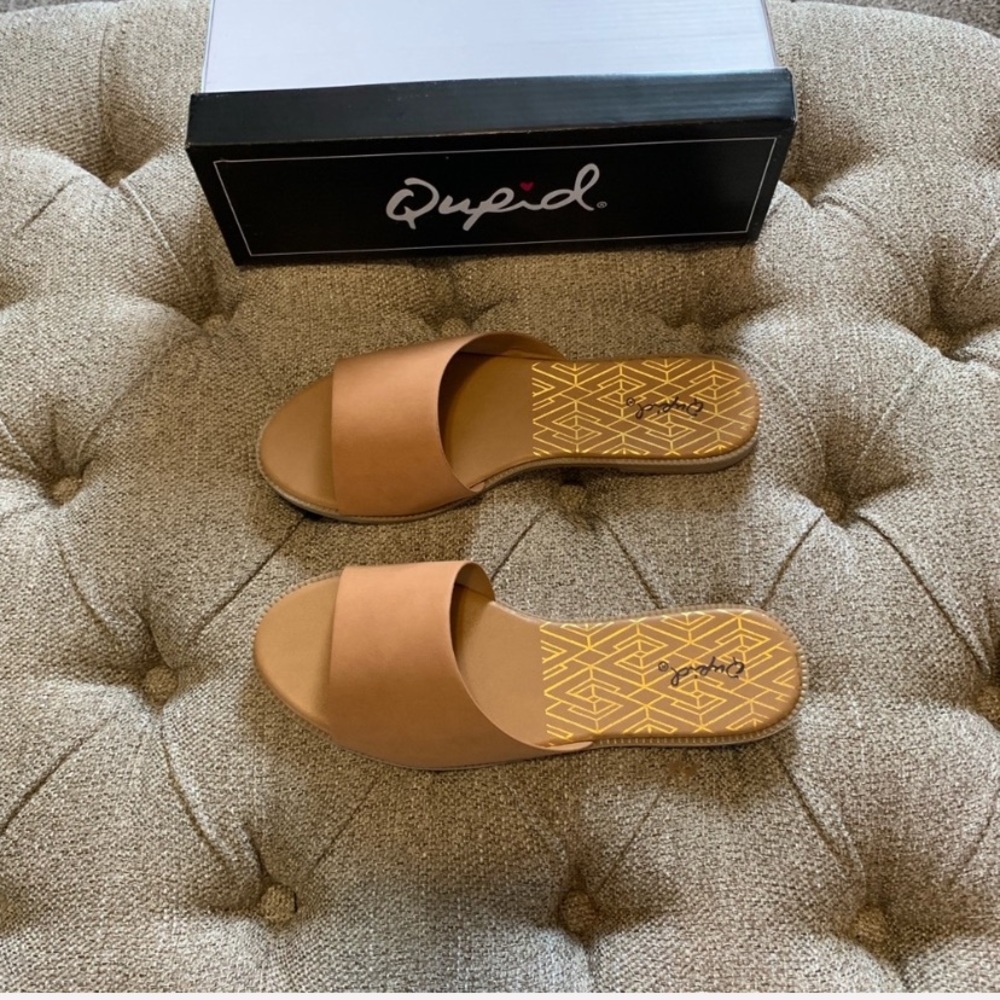 Tan Slide Sandals - Picture 7 of 8